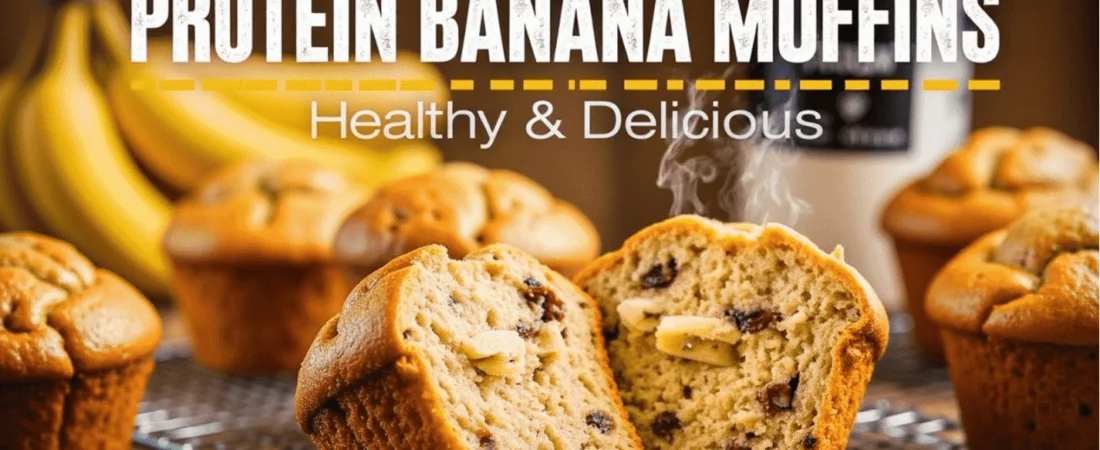 Flourless Banana Protein Muffins