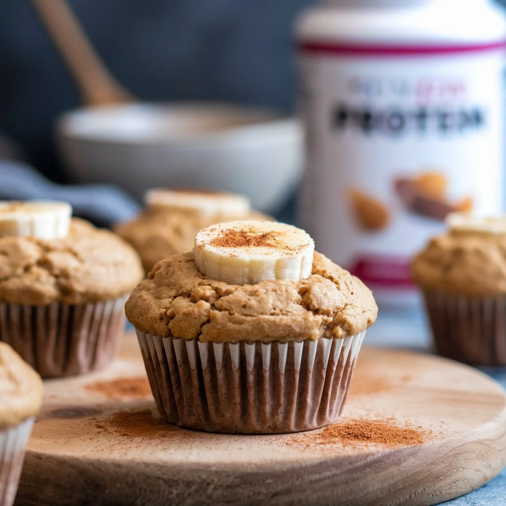 chocolate banana protein muffins