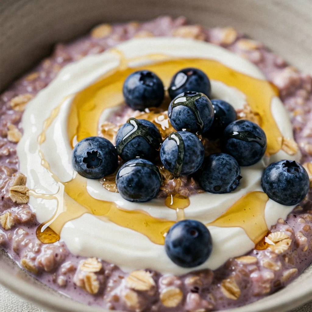 Blueberry Overnight Oat and Yogurt