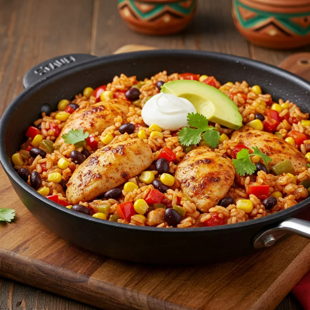 Southwestern Chicken and Rice Skillet