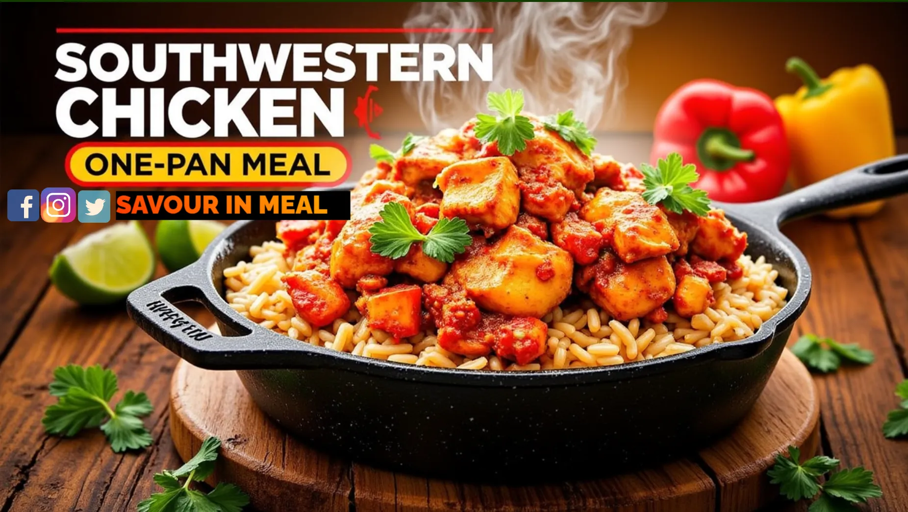 The Ultimate Southwestern Chicken and Rice Skillet