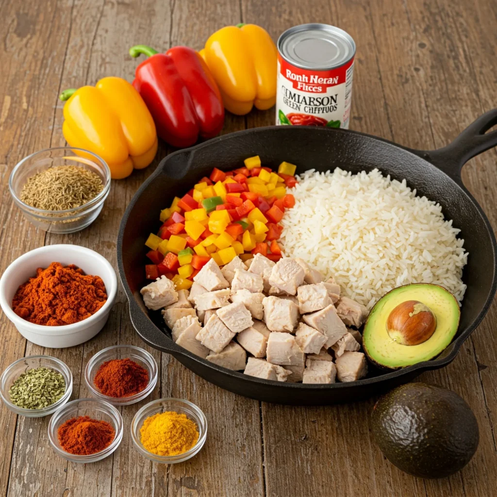 Southwestern Chicken and Rice Skillet Ingredients