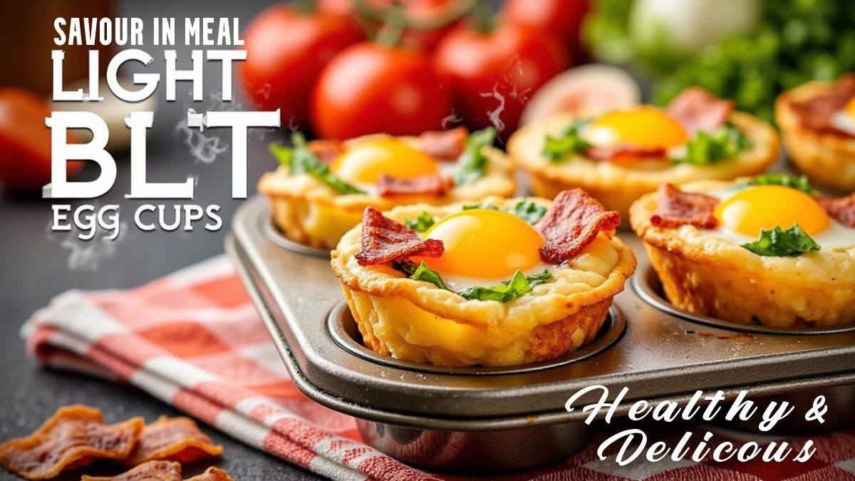 Light BLT Baked Egg Cups