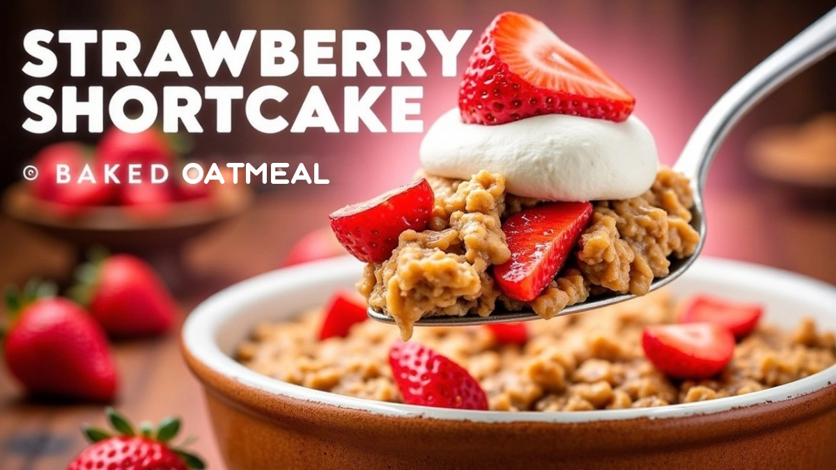 Strawberry Shortcake Baked Oatmeal